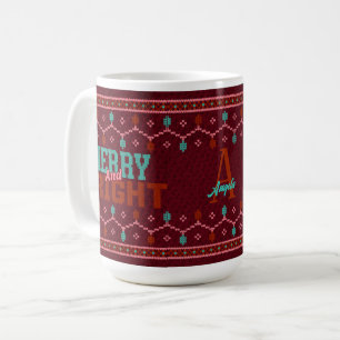 Weihnachten Merry & Bright Ugly Sweater Tasse