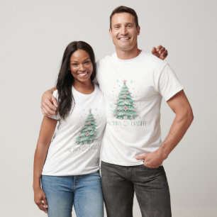 Weihnachten Merry & Bright Weihnachtsbaum Mint Pin T-Shirt
