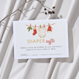 Weihnachten Merry Little Baby Duwer Windel Raffle Begleitkarte