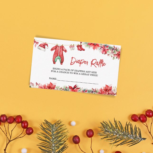 Weihnachten Merry Little Baby Duwer Windel Raffle Begleitkarte (Von Creator hochgeladen)