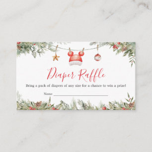 Weihnachten Merry Little Baby Duwer Windel Raffle Begleitkarte
