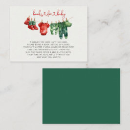 Weihnachten Merry Little Baby Shower Buchanfrage Begleitkarte