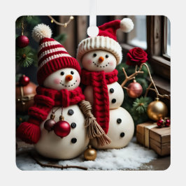 Weihnachten - Metal Square Ornament