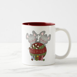 Weihnachten Mice Holiday T - Shirt und Geschenke Zweifarbige Tasse