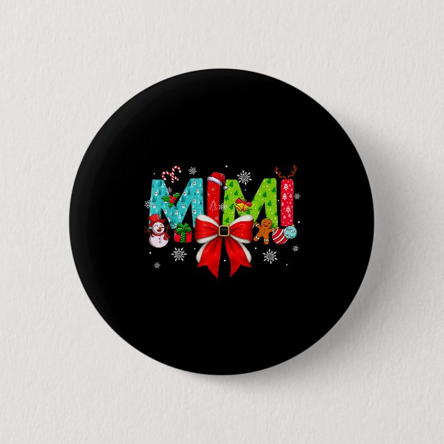 Weihnachten Mimi Kokette Bogen Mimi Weihnachten  Button (Vorderseite)