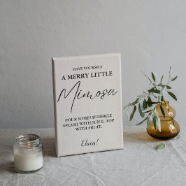 Weihnachten Mimosa Bar Sign Brautparty Brunch Poster