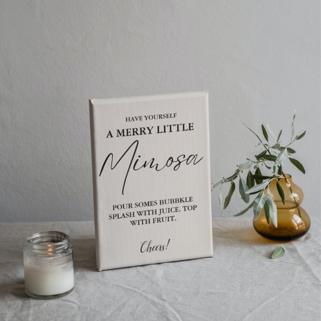 Weihnachten Mimosa Bar Sign Brautparty Brunch Poster (Von Creator hochgeladen)