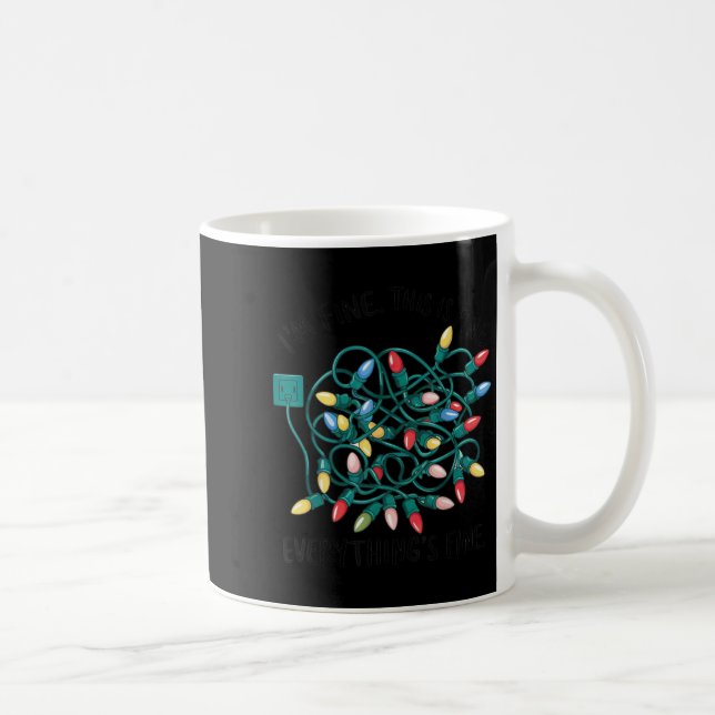 Weihnachten Mir geht's gut Alles ist gut Verwirrte Kaffeetasse (Rechts)