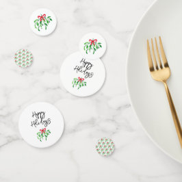 Weihnachten Mistletoe Fest glückliche Ferien Kuss  Konfetti