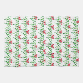 Weihnachten Mistletoe Festlicher Urlaub Kiss Me Sp Geschirrtuch