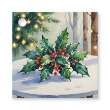 Weihnachten Mistletoe Holiday Watercolor