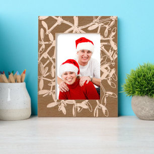 Weihnachten Mistletoe und Berries Botanisch Geätzte Rahmen