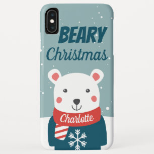 Weihnachten mit Cartoon Eisbär Case-Mate iPhone Hülle