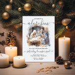 Weihnachten mit dem Baby Jesus, Mary & Joseph Einladung<br><div class="desc">Hübsche Aquarell Religiöse Weihnachtsfeier Party Einladung. Enthält eine Krippe-Szene und hübsche Schriftzeichen. Auf der Rückseite sind die drei Könige. Alle Formulierungen können an Ihre Bedürfnisse angepasst werden. Einfaches und sauberes Design. Ideal für eine Ansammlung für Ihre religiöse Gruppe, für das Caroling oder für Bibelgruppen. Weitere Änderungen finden Sie unter Anpassen...</div>