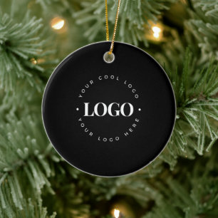 Weihnachten mit dem Black Custom Round Circle Busi Keramik Ornament