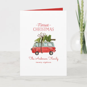 Weihnachten mit dem...vintage Wasserfarben Van Karte