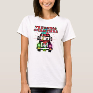 Weihnachten mit dem Weihnachtsmann am Steuer T-Shirt