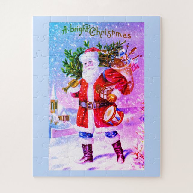 Weihnachten mit dem Weihnachtsmann Puzzle (Vertikal)