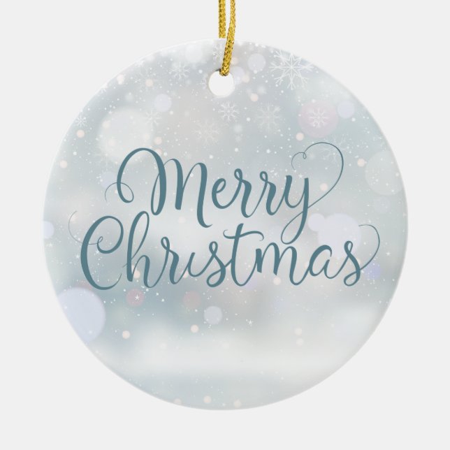 Weihnachten mit der besten aller Zeiten - Weihnach Keramik Ornament (Vorne)