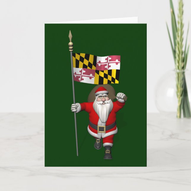 Weihnachten mit der Flagge von Maryland (Vorderseite)