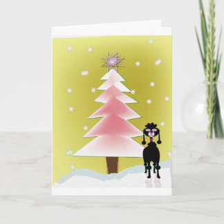 Weihnachten mit einem Pudel