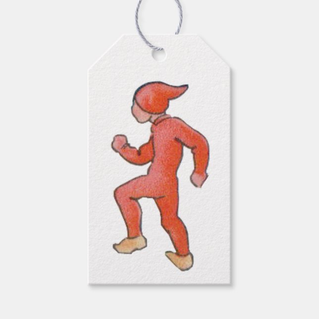 Weihnachten mit Elf - Tomte Geschenkanhänger (Vorderseite)