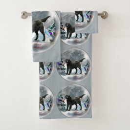 Weihnachten mit Flachbildschirm Badhandtuch Set