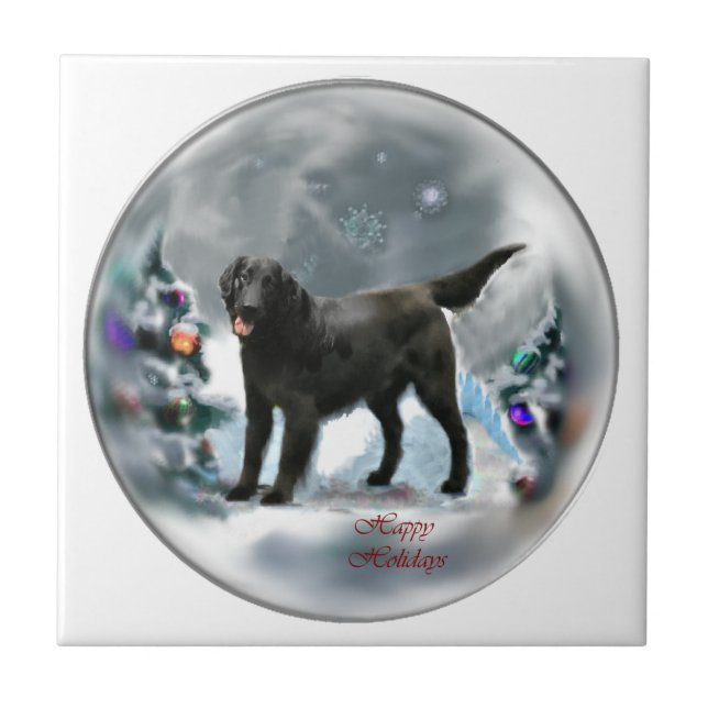 Weihnachten mit Flachbildschirm Fliese (Vorderseite)