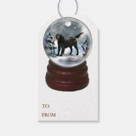 Weihnachten mit Flachbildschirm Geschenkanhänger