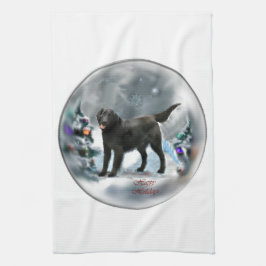 Weihnachten mit Flachbildschirm Geschirrtuch