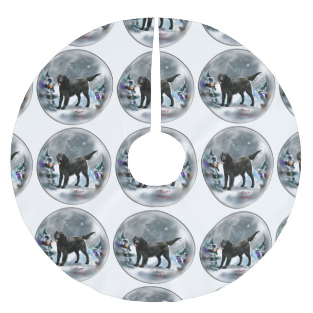 Weihnachten mit Flachbildschirm Polyester Weihnachtsbaumdecke (Vorderseite)