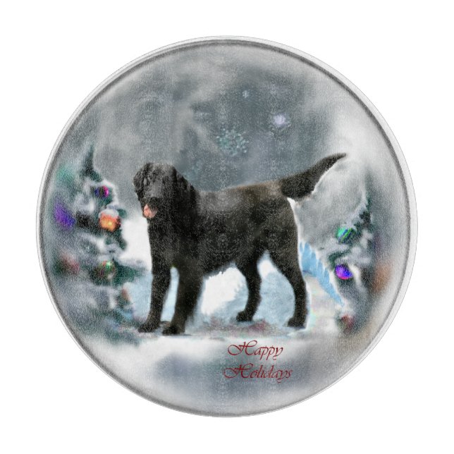 Weihnachten mit Flachbildschirm Schneidebrett (Vorderseite)