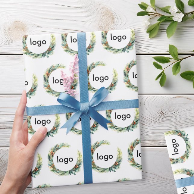 Weihnachten mit floralen Logos Geschenkpapier (Von Creator hochgeladen)