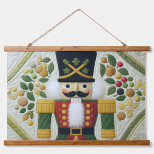 Weihnachten mit gequiltem Design Nutcracker Wandteppich Mit Holzrahmen
