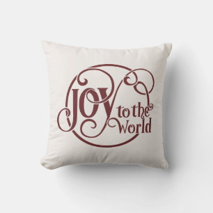 Weihnachten mit Handschrift: "Joy to the World" Kissen
