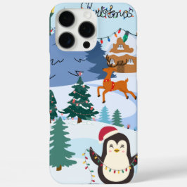 Weihnachten mit hpenguinischen Lichtern iPhone 16 Pro Max Hülle