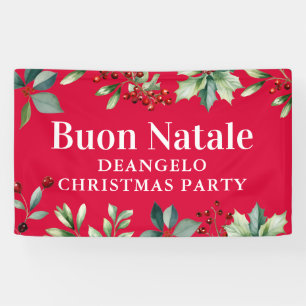Weihnachten mit individuellem italienischen Nachna Banner