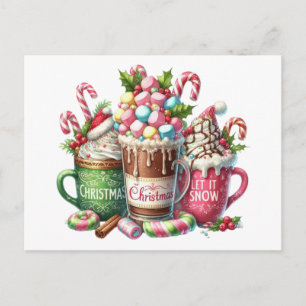 Weihnachten mit Kakao Postkarte