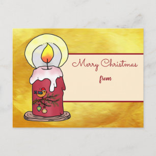 Weihnachten mit Kerze Postkarte