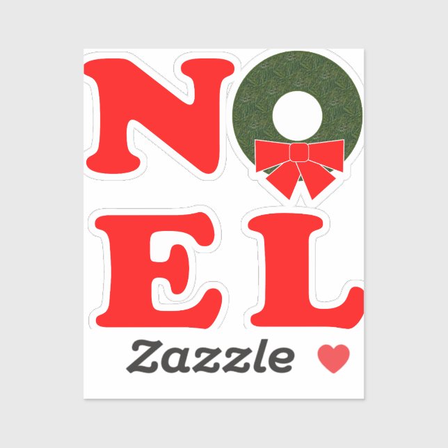 WEIHNACHTEN mit Kranz Aufkleber (Blatt)