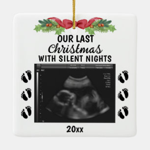 Weihnachten mit lauschigen Nächten Ultrasound Foto Keramikornament