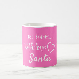 Weihnachten mit Liebe aus Santa Light Rosa Kaffeetasse