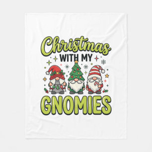 Weihnachten mit meinem Gnom-Design Fleecedecke