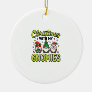 Weihnachten mit meinem Gnom-Design Keramik Ornament