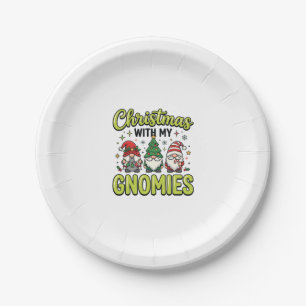 Weihnachten mit meinem Gnom-Design Pappteller