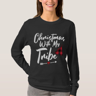 Weihnachten mit meinem Stamm Buffalo Karierte Fami T-Shirt