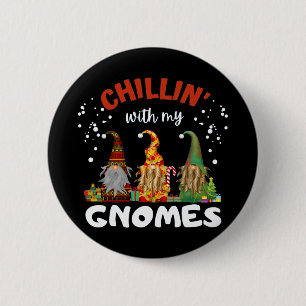 Weihnachten mit meinen Gnomen Button