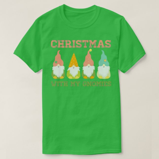 Weihnachten mit meinen Gnomen Funny Gnome T-Shirt (Design vorne)