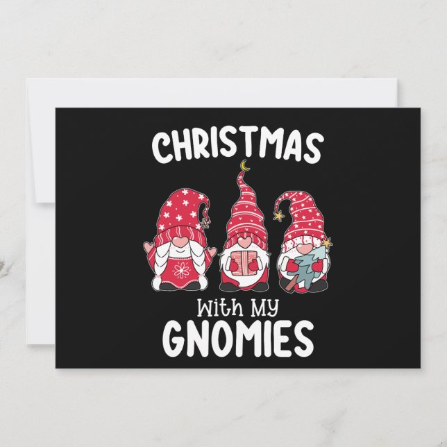 Weihnachten mit meinen Gnomen Holiday Gnome Einladung (Vorderseite)
