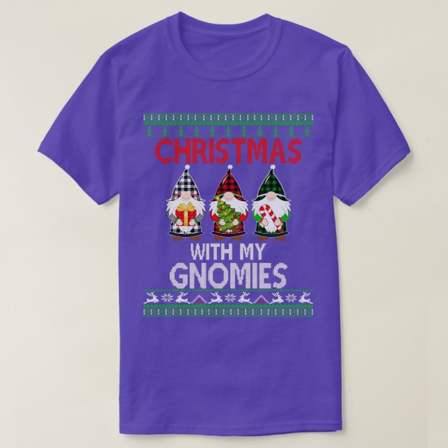 Weihnachten mit meinen Gnomen Ugly Weihnachtskraut T-Shirt (Design vorne)
